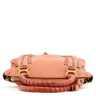 Chloe Pale Orange Leather Marcie Shoulder Bag