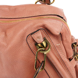 Chloe Pale Pink Leather Paraty 2-Way Bag