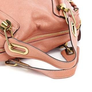 Chloe Pale Pink Leather Paraty 2-Way Bag