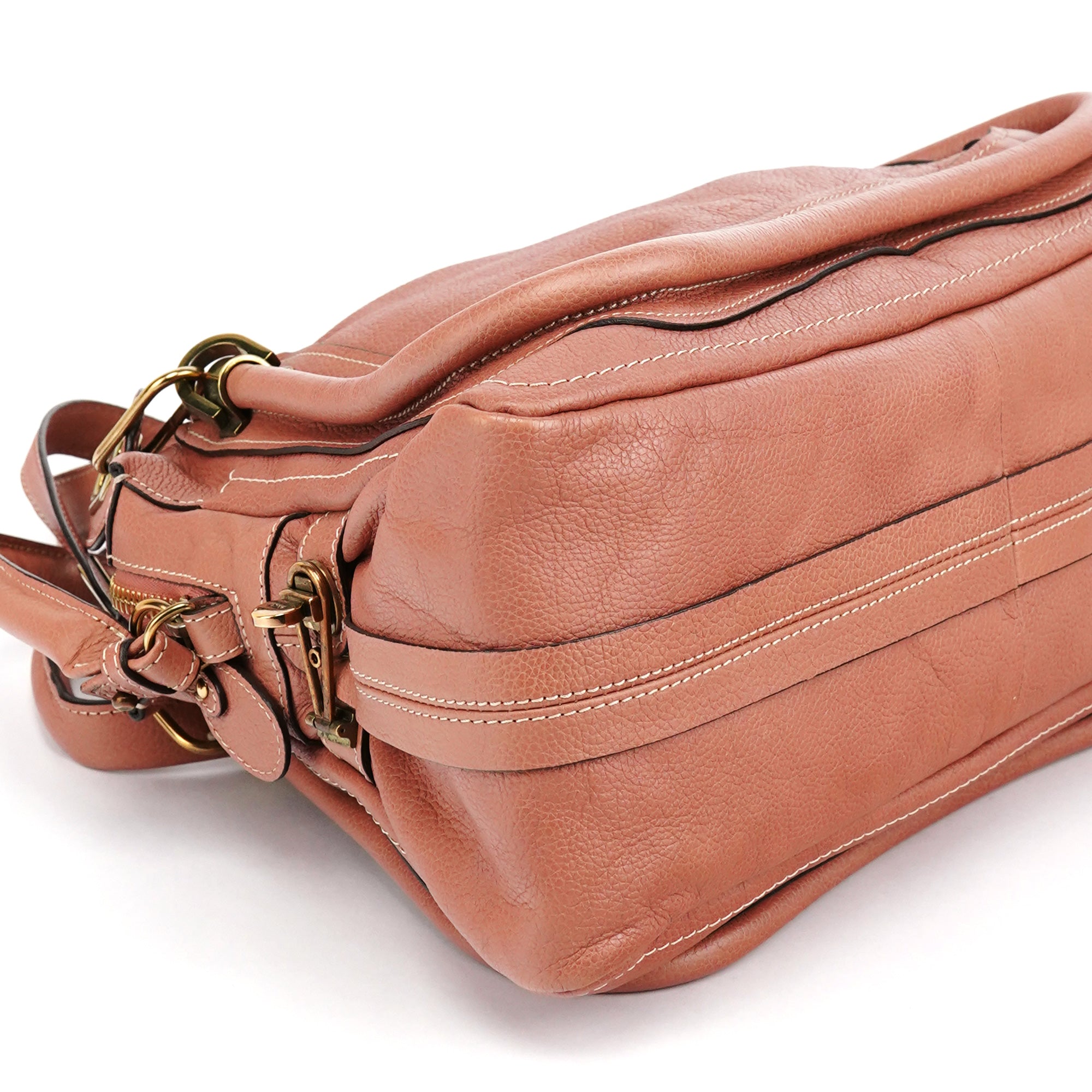Chloe Pale Pink Leather Paraty 2-Way Bag