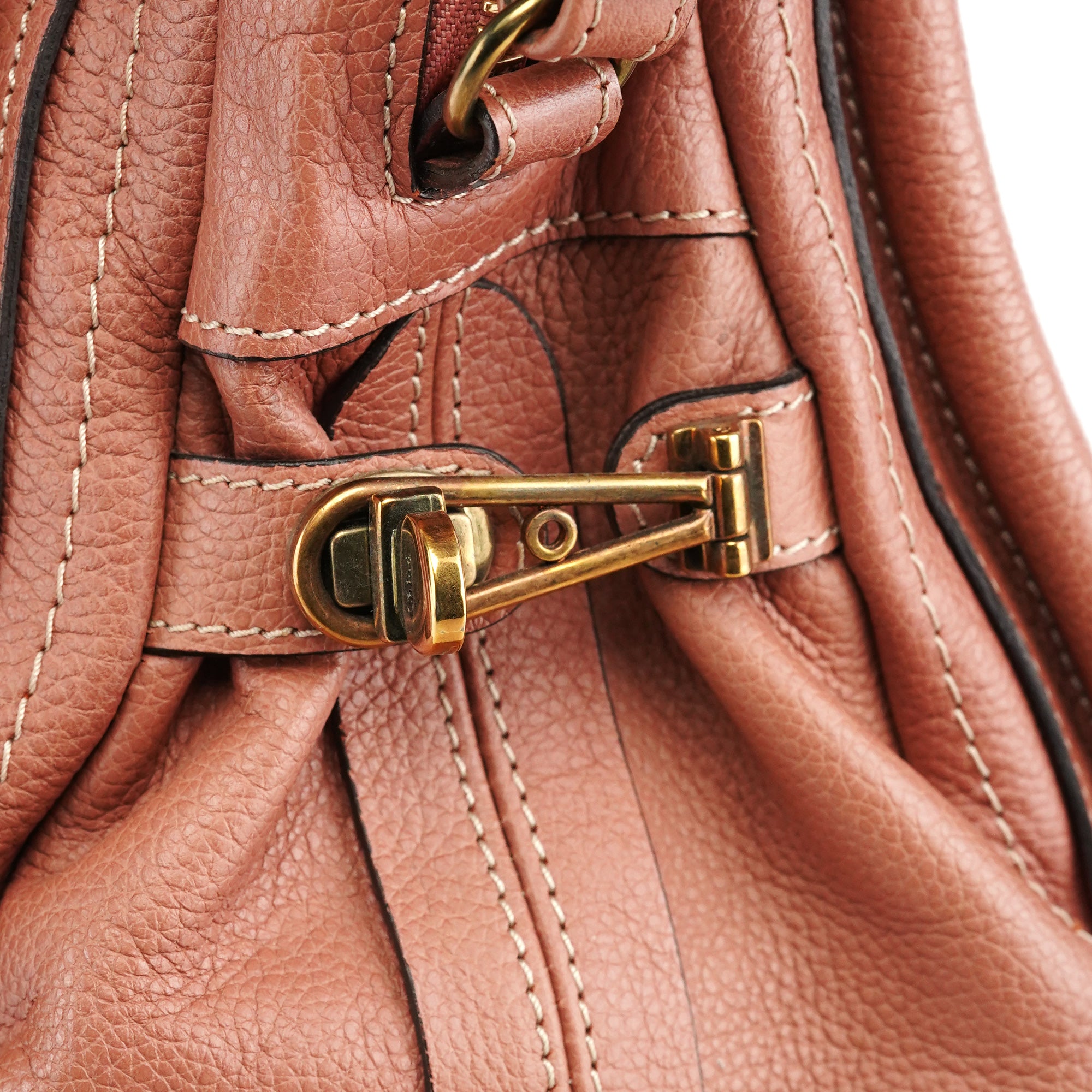 Chloe Pale Pink Leather Paraty 2-Way Bag