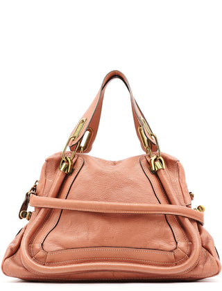Chloe Pale Pink Leather Paraty 2-Way Bag