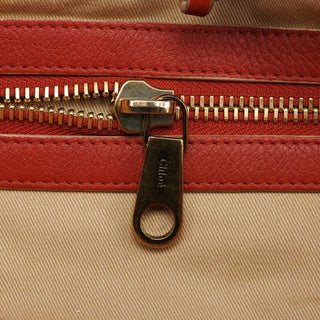 Chloe Pale Red Leather Ellen Tote Bag