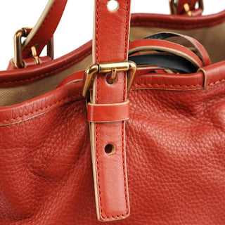 Chloe Pale Red Leather Ellen Tote Bag