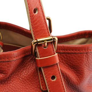 Chloe Pale Red Leather Ellen Tote Bag