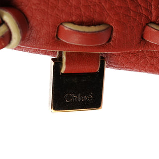 Chloe Pale Red Leather Ellen Tote Bag