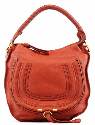 Chloe Pale Red Leather Marcie Shoulder Bag