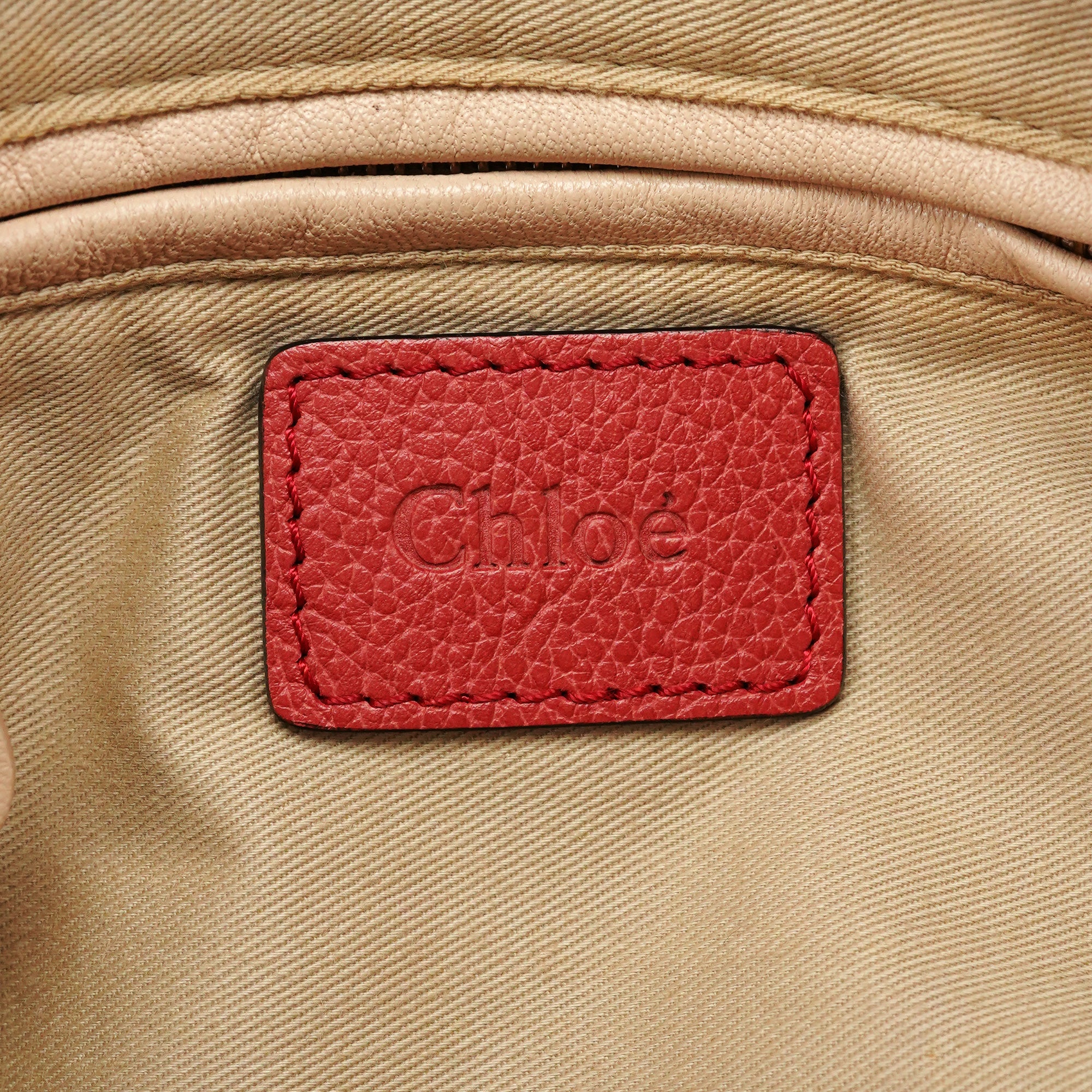 Chloé Paraty 2-Way Bag aus hellrotem Leder
