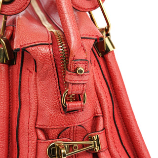 Chloe Pale Red Leather Paraty 2-Way Bag