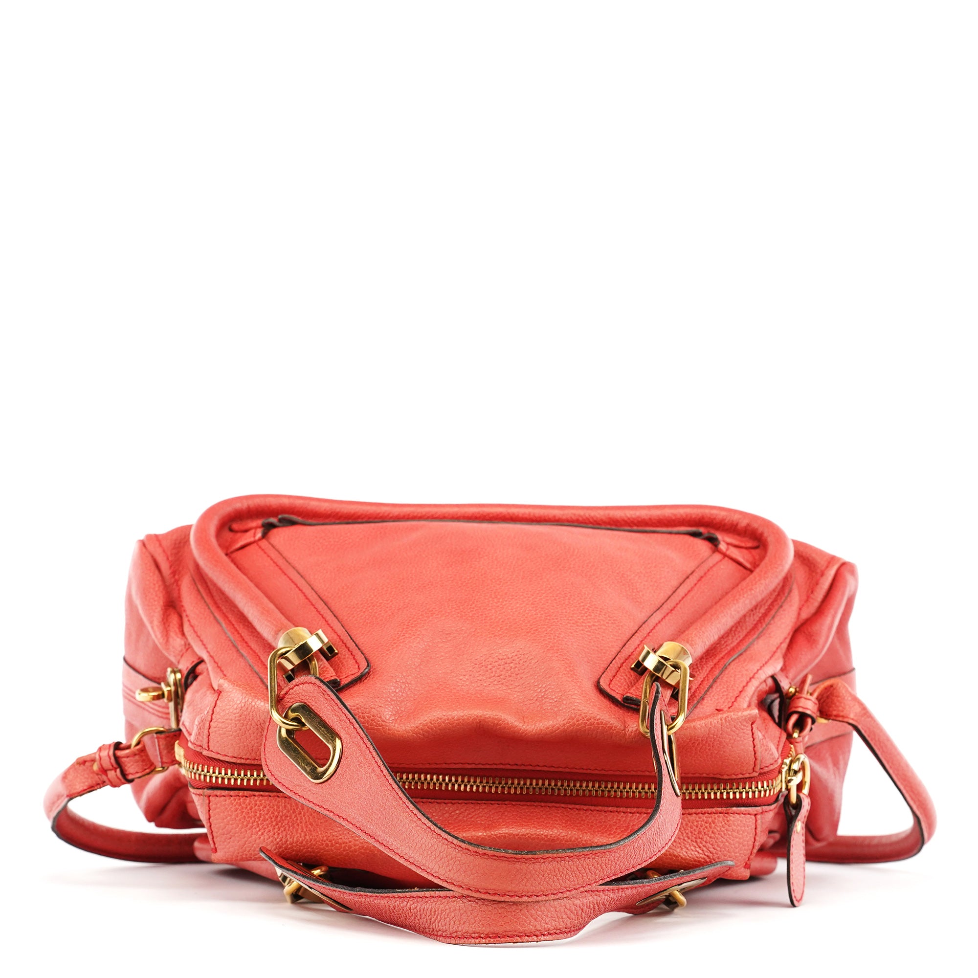 Chloé Paraty 2-Way Bag aus hellrotem Leder