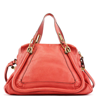 Chloe Pale Red Leather Paraty 2-Way Bag