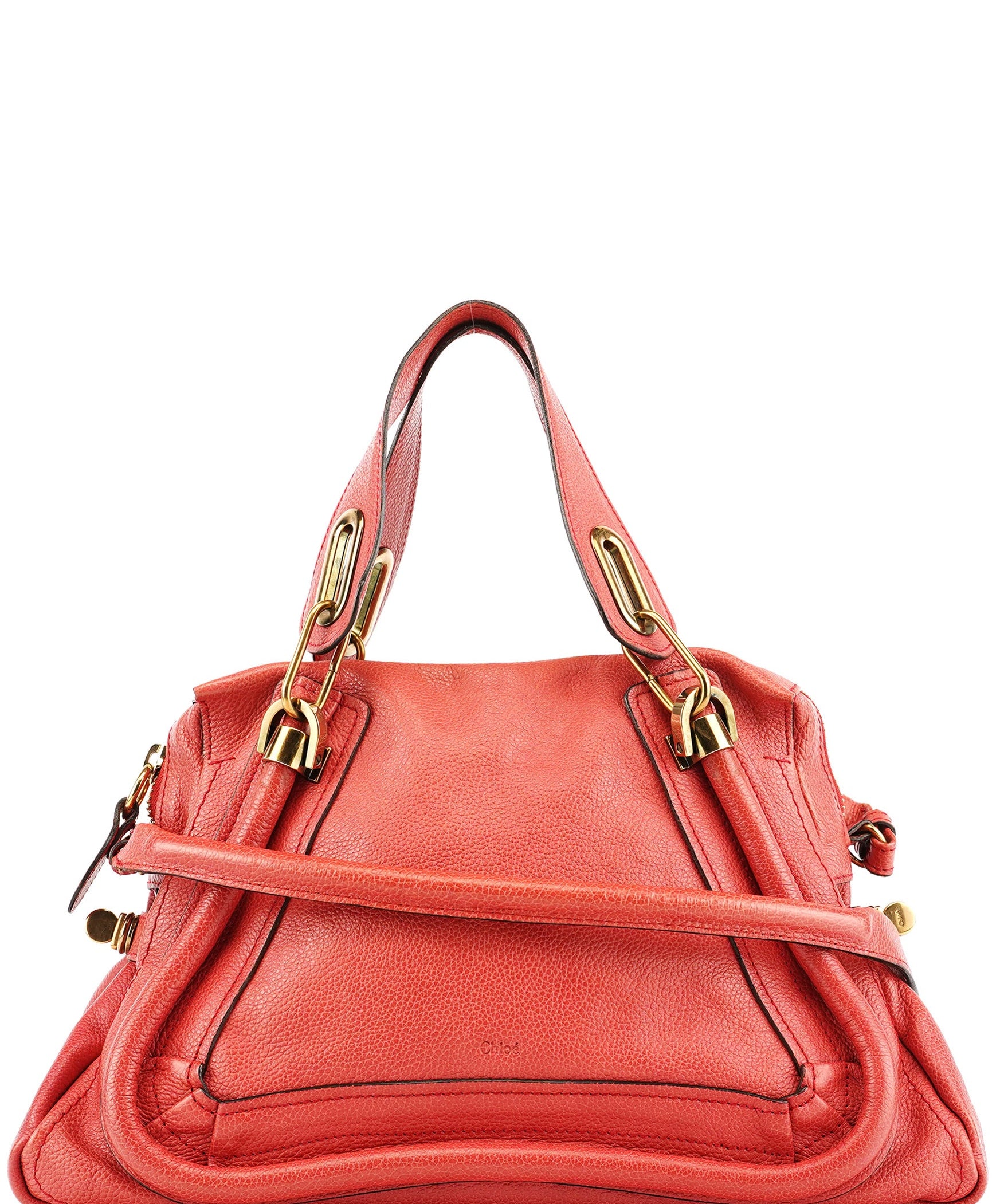 Chloe Pale Red Leather Paraty 2-Way Bag