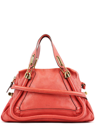 Chloe Pale Red Leather Paraty 2-Way Bag