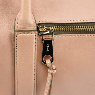 Chloe Pink Beige Leather Madeleine Boston Bag