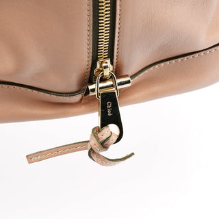 Chloe Pink Beige Leather Madeleine Boston Bag
