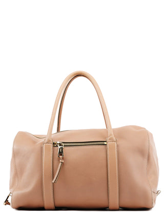 Chloe Pink Beige Leather Madeleine Boston Bag