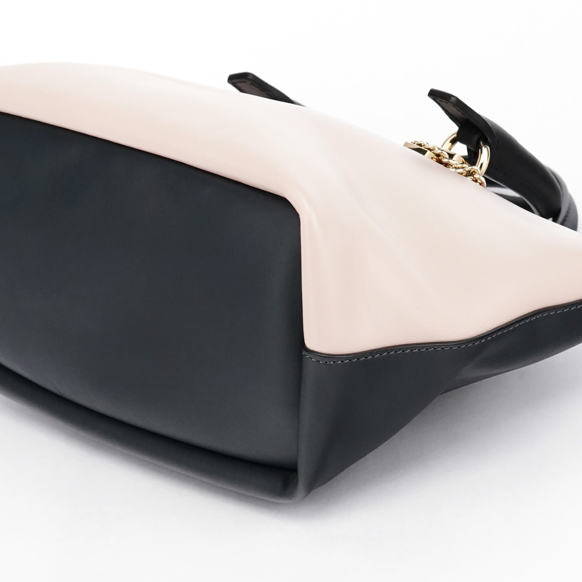 Chloé Sac deux portés Baylee en cuir de veau rose et noir