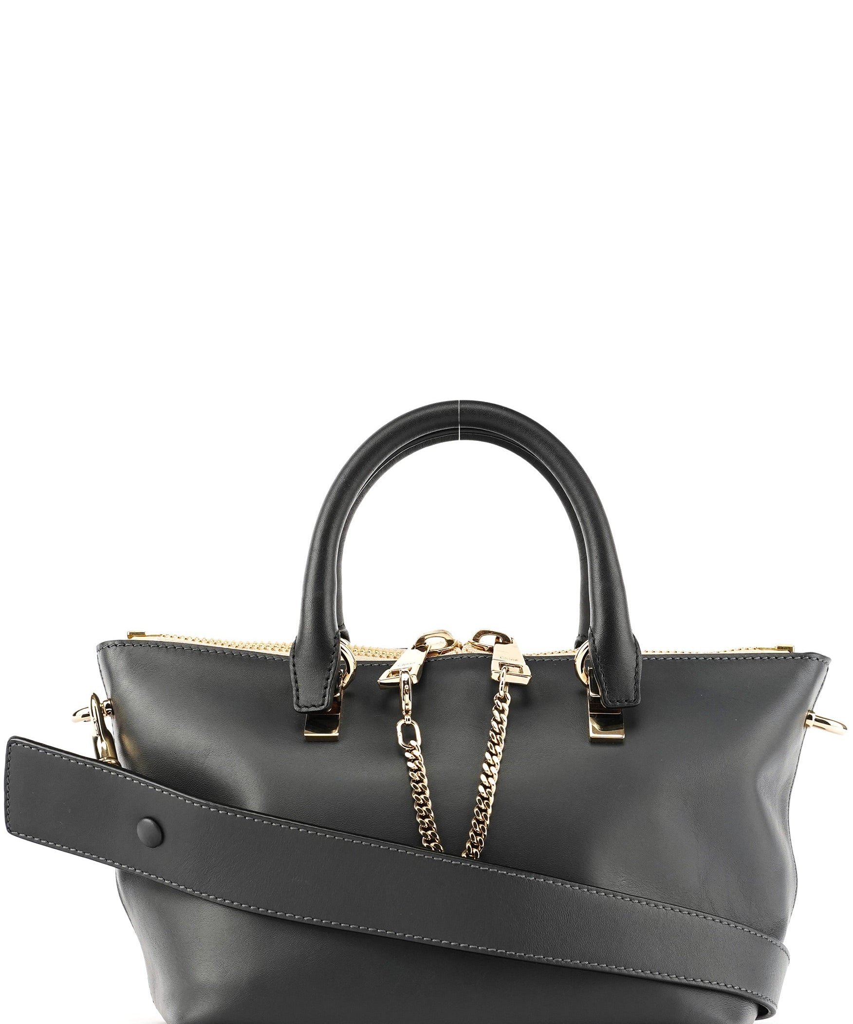 Chloe Pink Black Calfskin Baylee 2-Way Bag