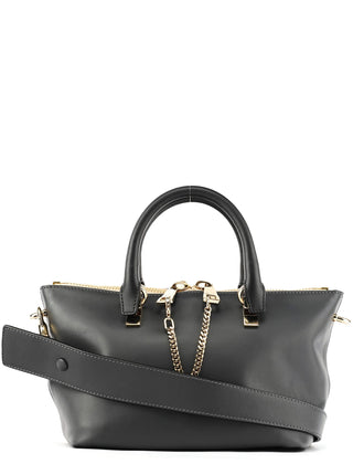 Chloe Pink Black Calfskin Baylee 2-Way Bag