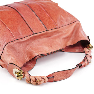 Chloé Pink Leather Héloise Hobo Shoulder Bag