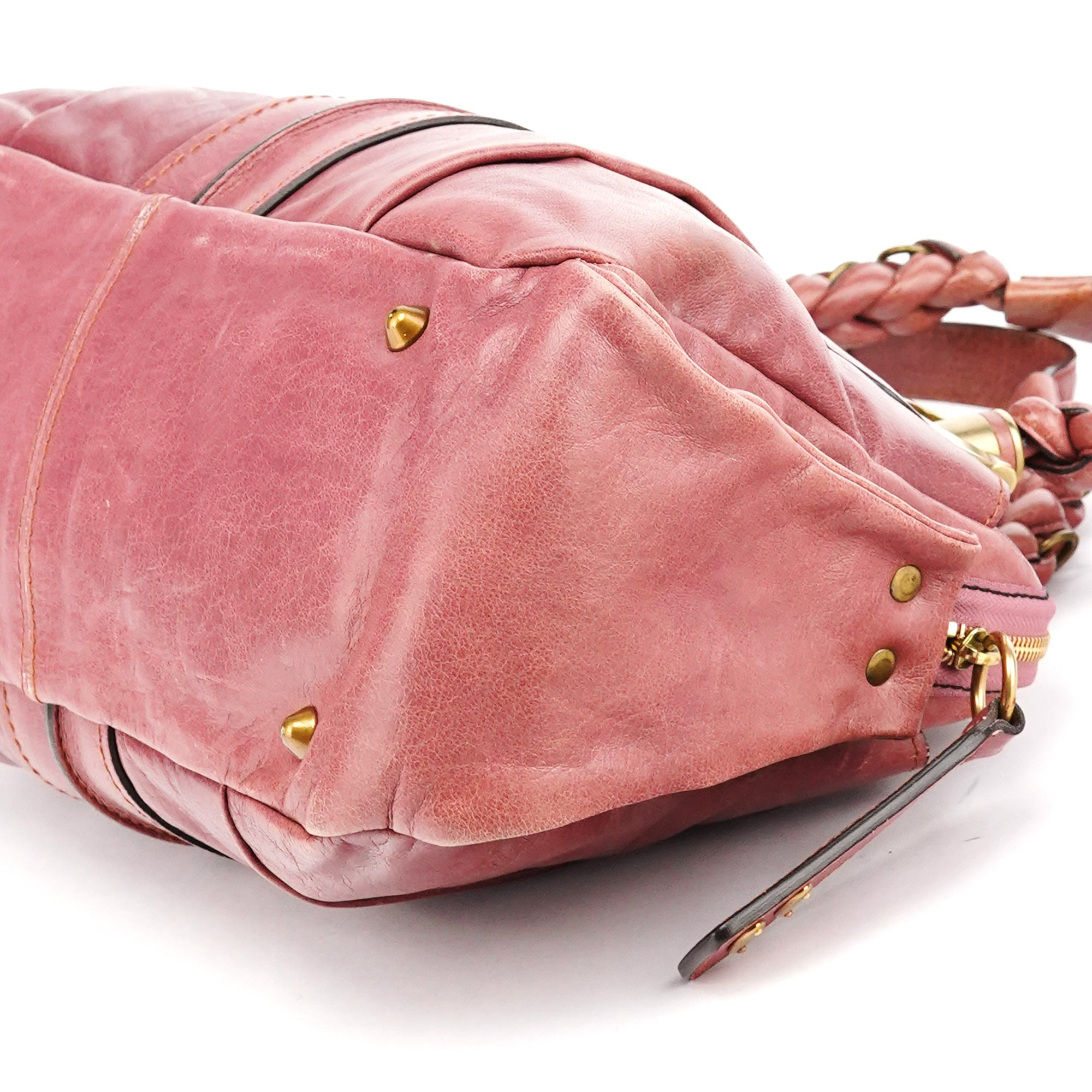 Chloe Pink Leather Heloise Tote Bag