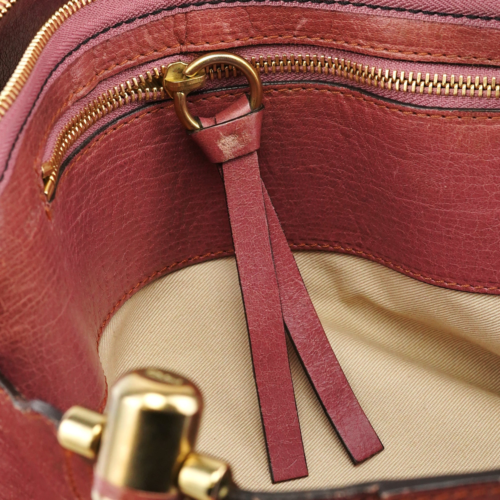 Chloe Pink Leather Heloise Tote Bag