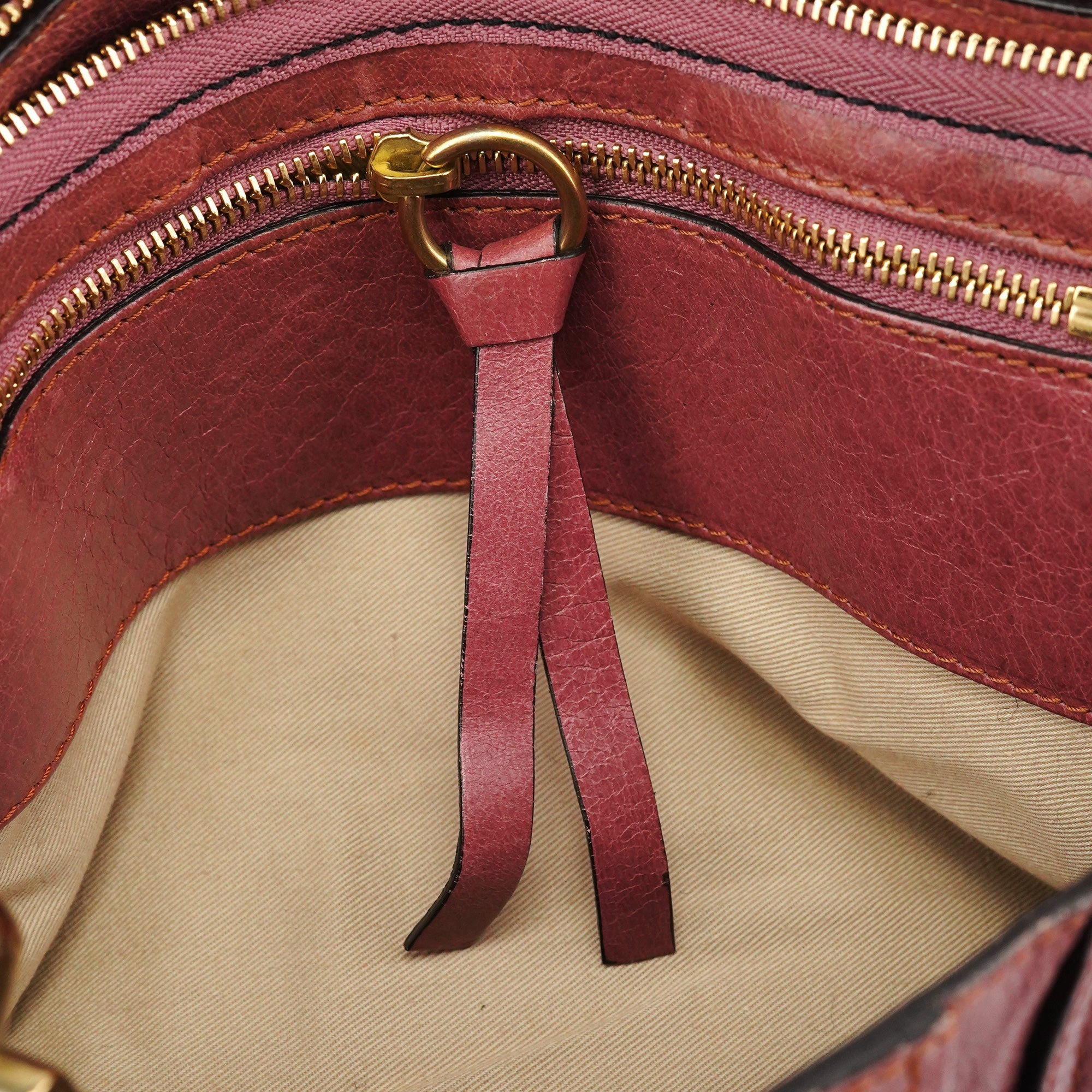 Chloe Pink Leather Heloise Tote Bag
