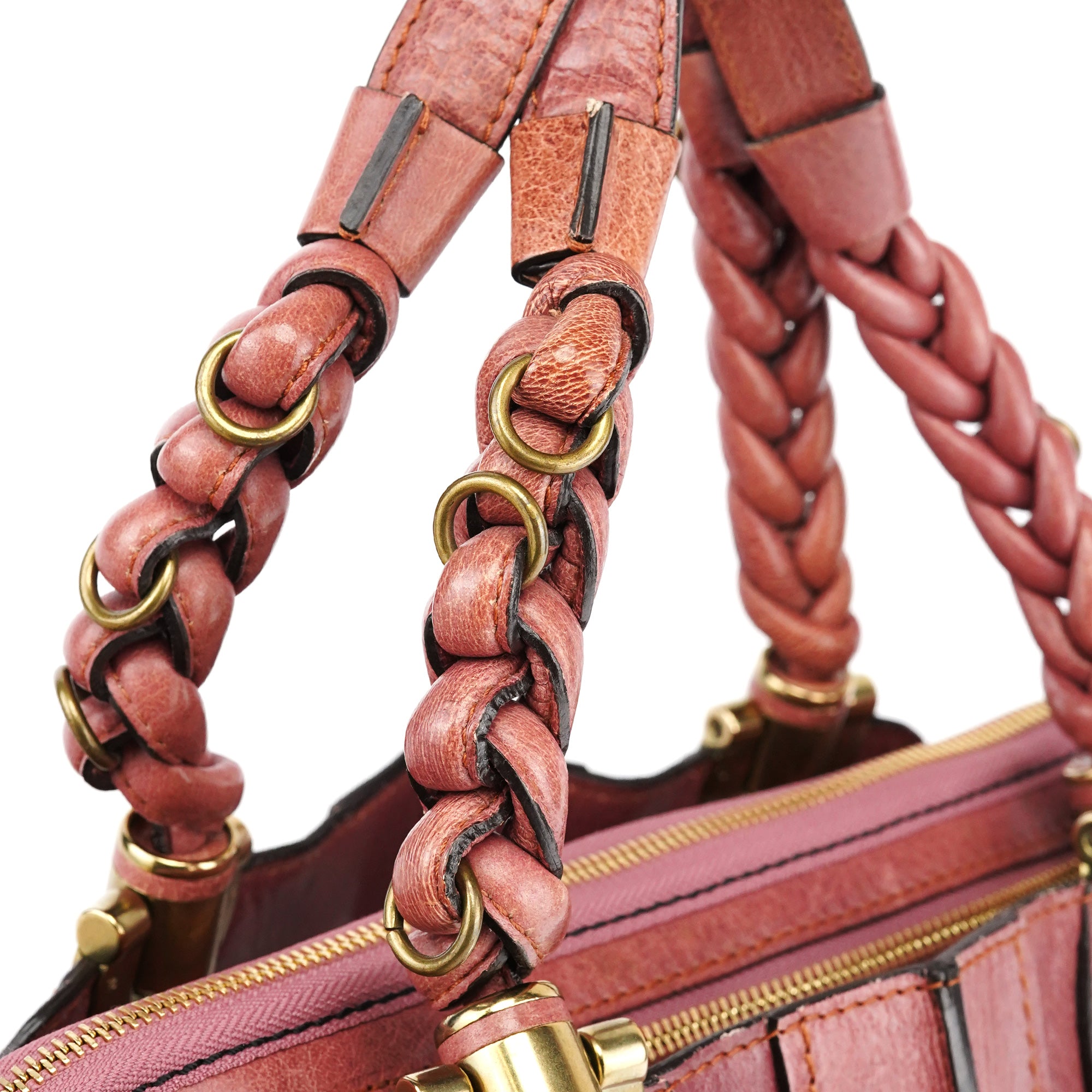 Chloe Pink Leather Heloise Tote Bag