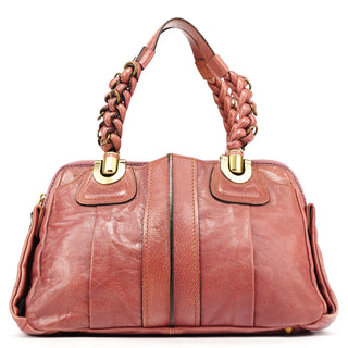 Chloe Pink Leather Heloise Tote Bag