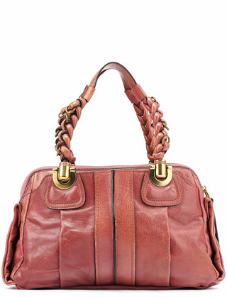Chloe Pink Leather Heloise Tote Bag