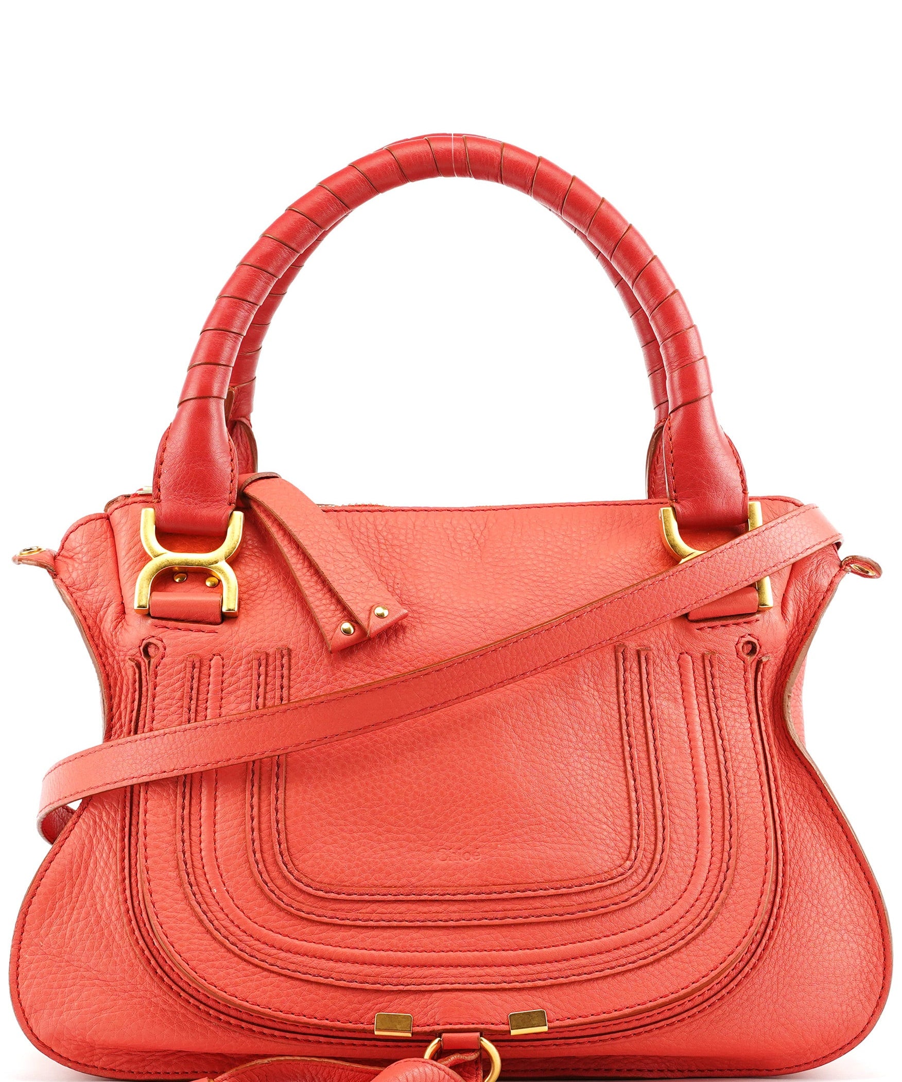 Chloe Pink Leather Marcie 2-Way Bag