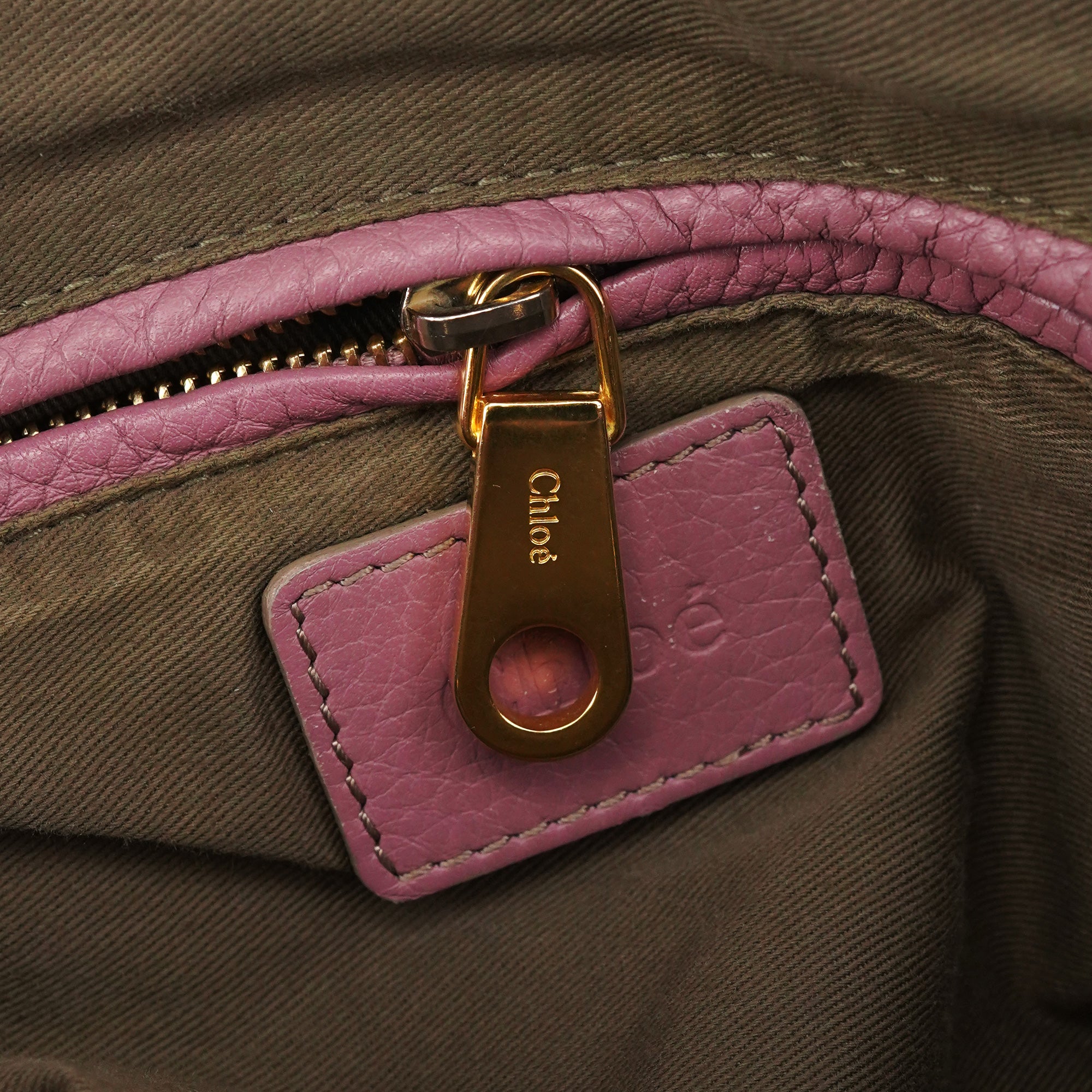 Chloé Marcie 2-Way Bag aus Leder in Rosa