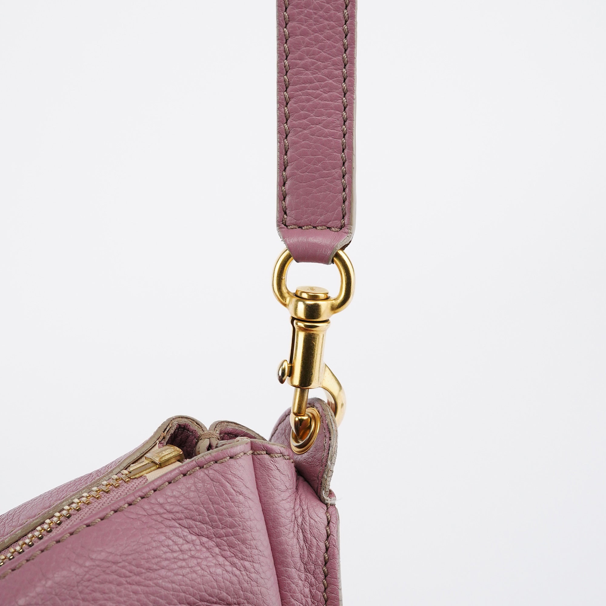 Chloé Marcie 2-Way Bag aus Leder in Rosa