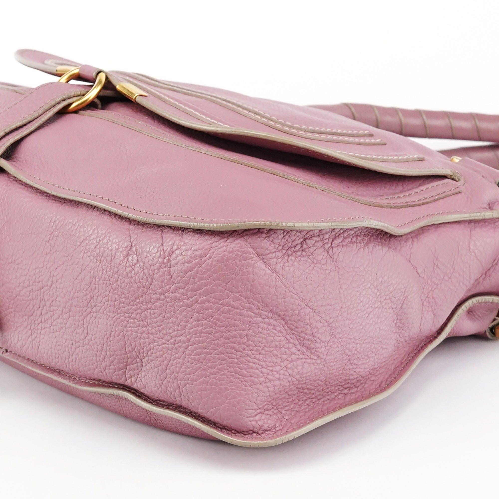Chloé Marcie 2-Way Bag aus Leder in Rosa