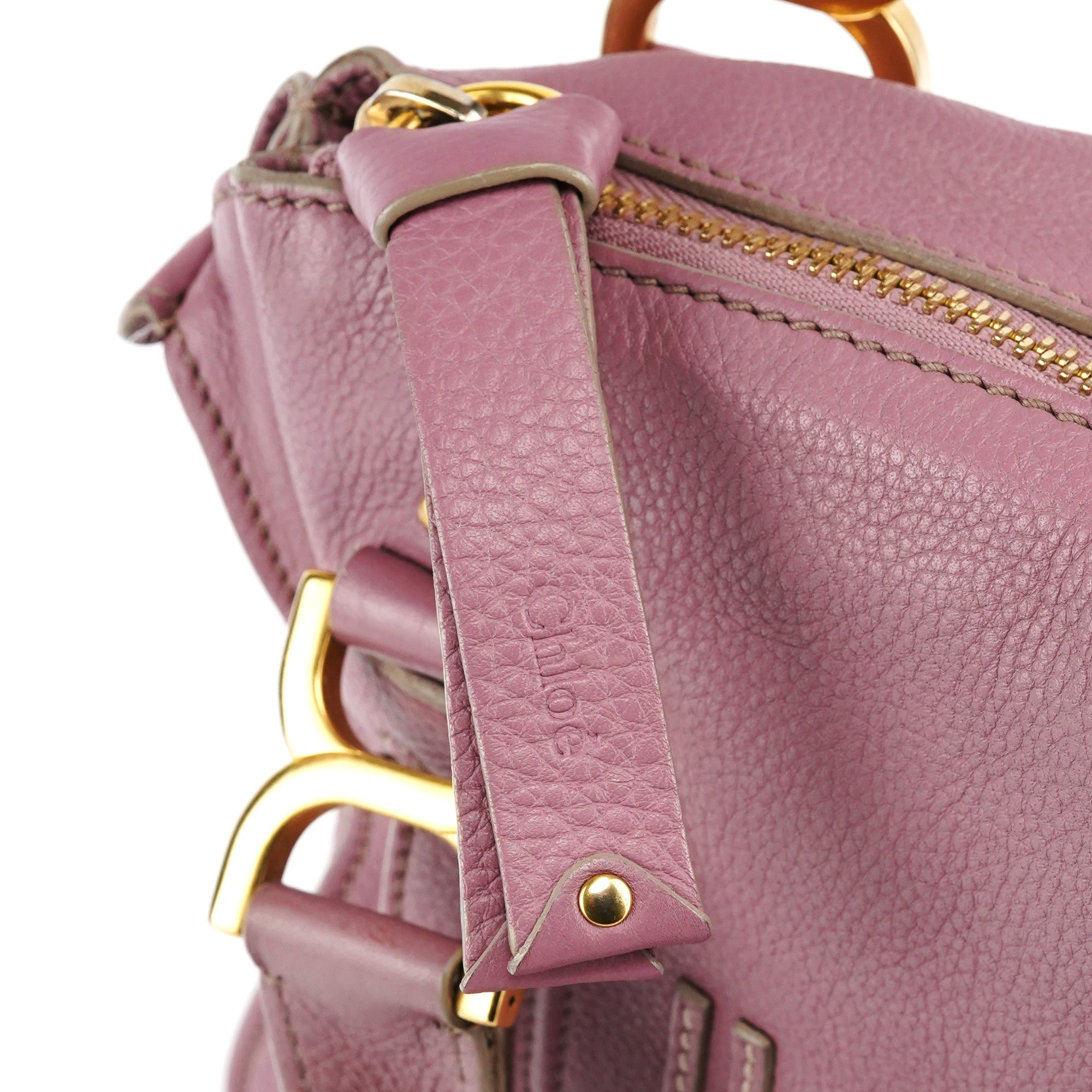 Chloé Marcie 2-Way Bag aus Leder in Rosa