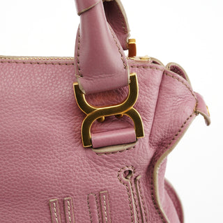 Chloe Pink Leather Marcie 2-Way Shoulder Bag