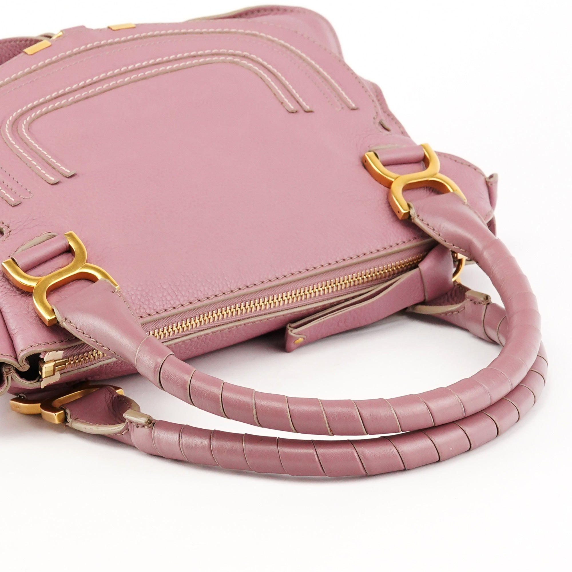 Chloe Pink Leather Marcie 2-Way Shoulder Bag