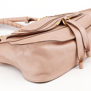 Chloe Pink Leather Marcie Shoulder Bag