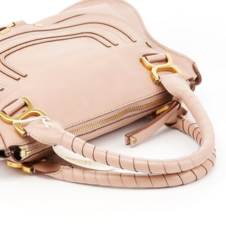 Chloe Pink Leather Marcie Shoulder Bag