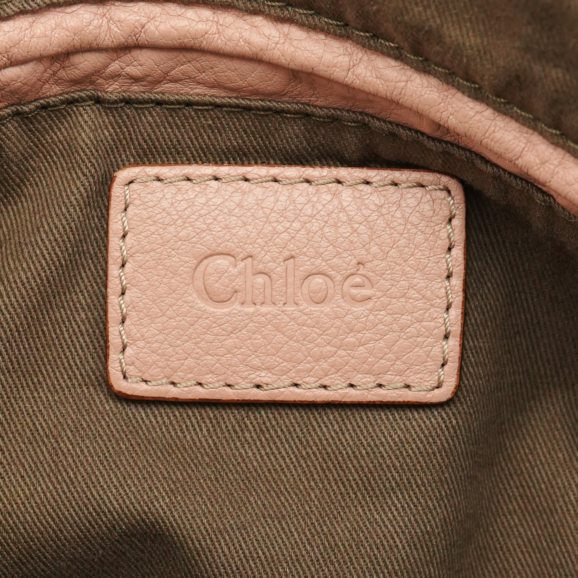 Chloé Sac porté épaule Marcie en cuir rose poudré