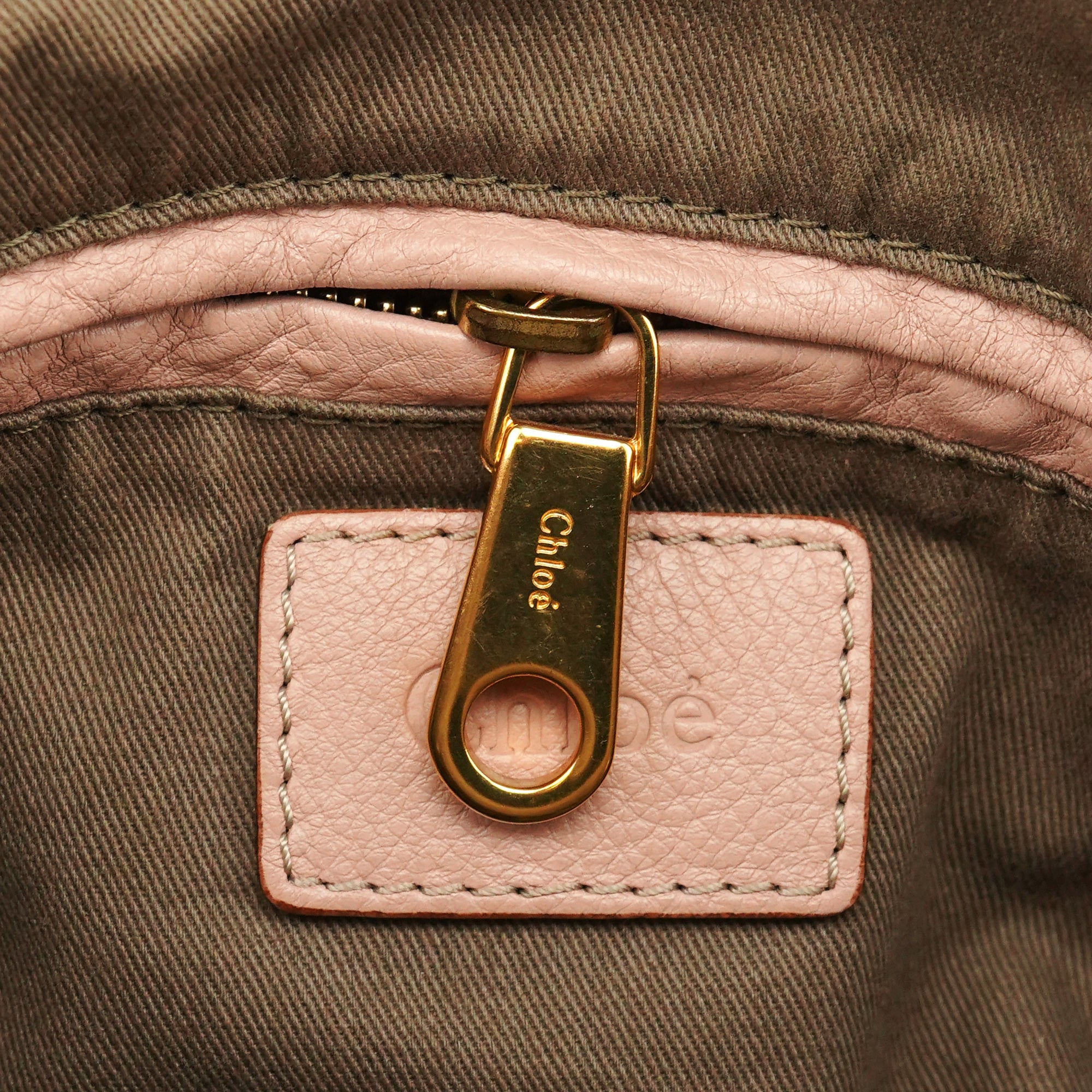 Chloé Sac porté épaule Marcie en cuir rose poudré