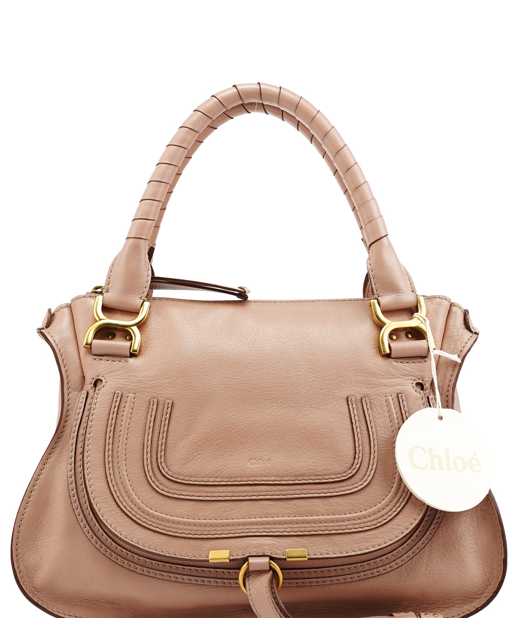 Chloe Pink Leather Marcie Shoulder Bag