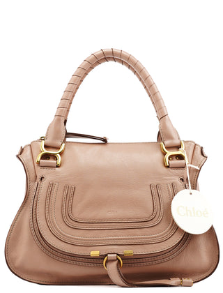Chloe Pink Leather Marcie Shoulder Bag