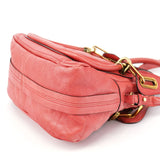 Chloé Sac deux portés Paraty en cuir rose