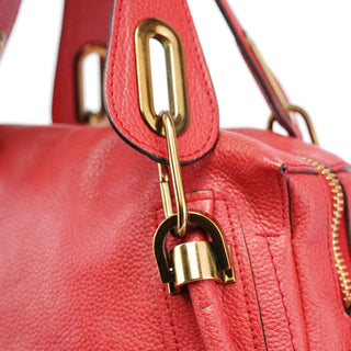 Chloe Pink Leather Paraty 2-Way Shoulder Bag