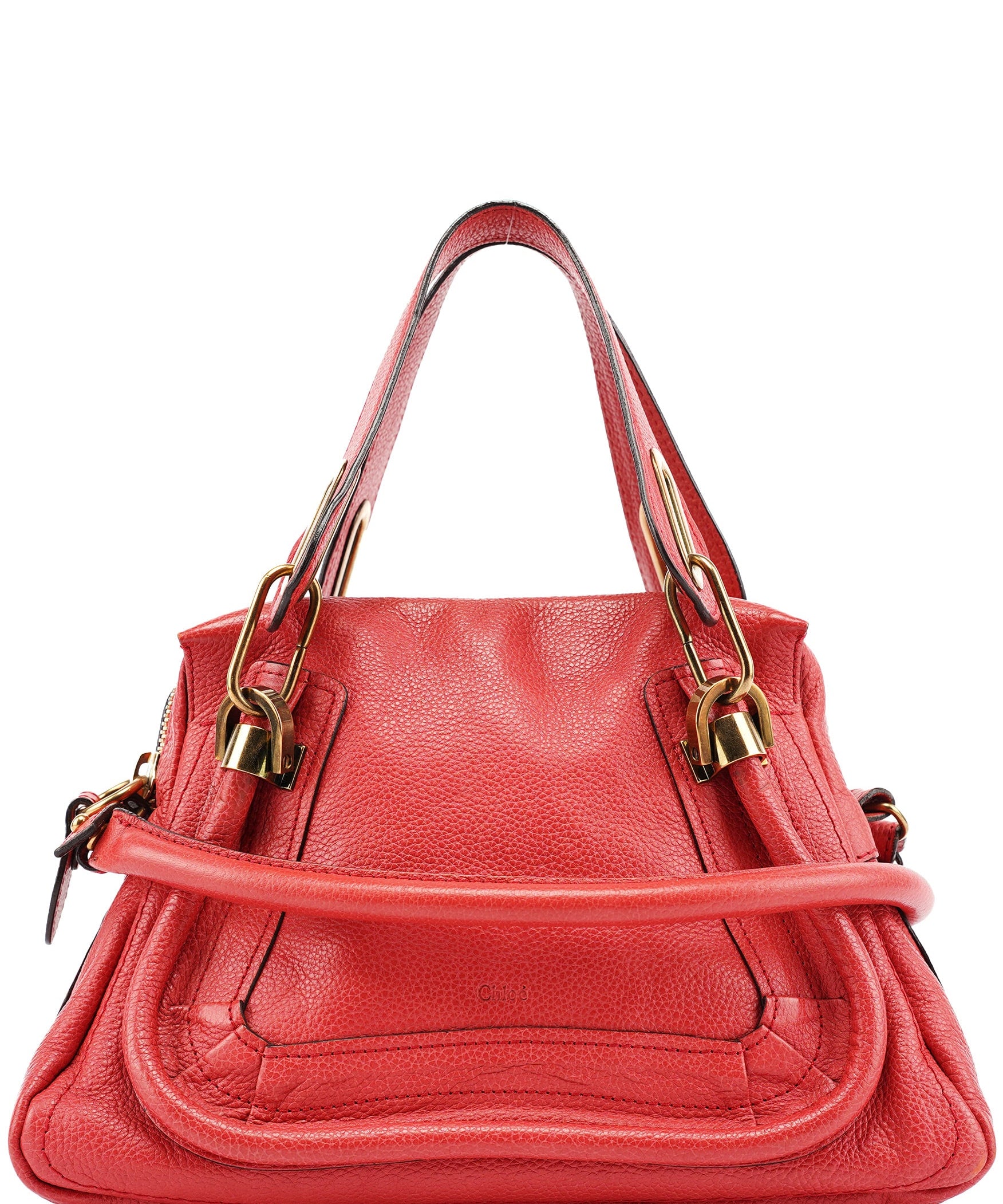 Chloe Pink Leather Paraty 2-Way Shoulder Bag
