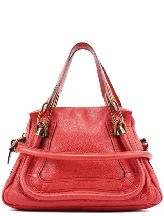 Chloe Pink Leather Paraty 2-Way Shoulder Bag