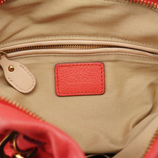 Chloe Pink Leather Paraty 2-Way Shoulder Bag