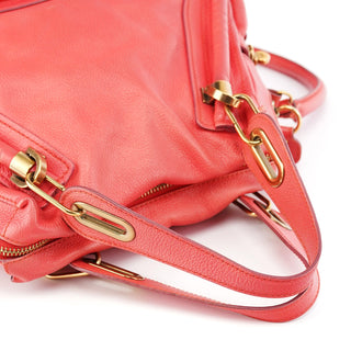 Chloe Pink Leather Paraty 2-Way Shoulder Bag