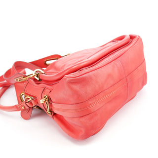 Chloe Pink Leather Paraty 2-Way Shoulder Bag